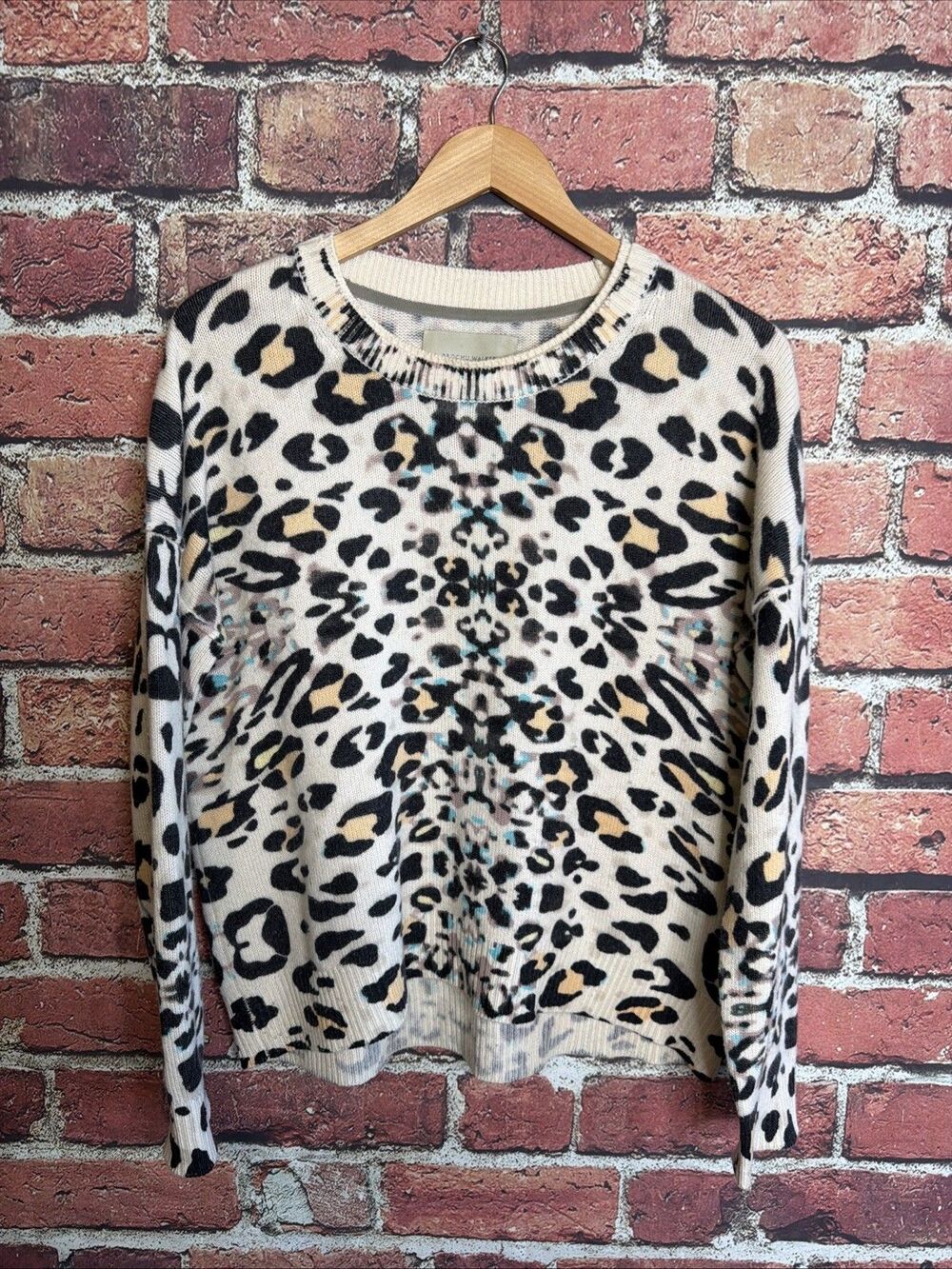 Brochu Walker Wool Cashmere Sweater Women’s Small Leopard